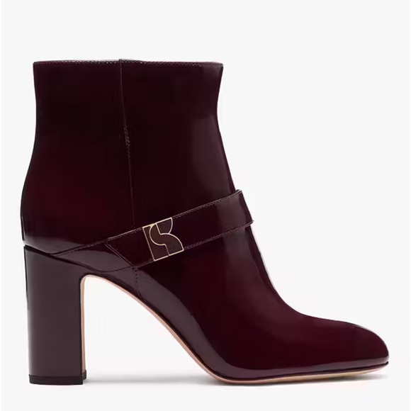 ♠️Kate Spade Dakota Patent Leather Zip Up Booties, Cardovan NIB